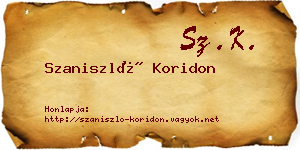 Szaniszló Koridon névjegykártya